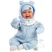 Llorens: Bambola neonato Talo Sonrisas 44 cm con suoni in abito blu con cappuccio