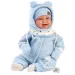 Llorens: Bambola neonato Talo Sonrisas 44 cm con suoni in abito blu con cappuccio