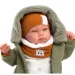 Llorens: Bambola neonato ridacchiante Talo Sonrisas da 42 cm con cappotto con cappuccio