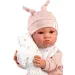 Llorens: Bambola piangente Luna da 45 cm con cuscino a pois