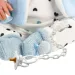 Llorens: Bambola piangente Tino di 44 cm con gilet blu con cappuccio