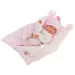 Llorens: Bimba bambola neonata con cuscino, cappellino lavorato a maglia 35cm