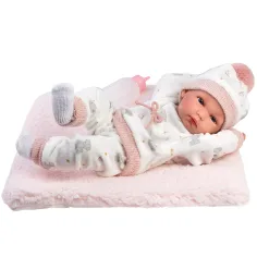 Llorens: Bimba, bambola neonata di 35 cm con biberon e coperta immagine 3