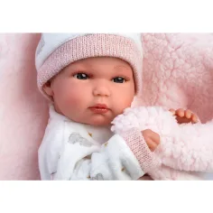 Llorens: Bimba, bambola neonata di 35 cm con biberon e coperta immagine 4