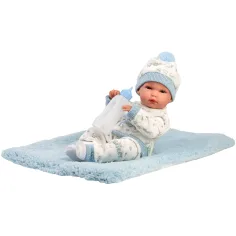 Llorens: Bimbo, bambola neonato da 35 cm con biberon e coperta immagine 1