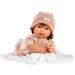 Llorens: Carla, bambola che piange di 42 cm con ciuccio e copertina bianca.