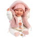 Llorens: Chloe, bambola che piange da 38 cm con gilet rosa