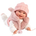 Llorens: Chloe, bambola che piange da 38 cm con gilet rosa