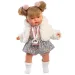 Llorens: Joelle, bambola che piange di 38 cm con ciuccio e cappotto bianco. immagine 1