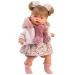 Llorens: Joelle, bambola che piange di 38 cm con sciarpa frangiata.