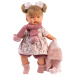 Llorens: Joelle, bambola che piange di 38 cm con sciarpa frangiata.