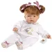 Llorens: Joelle bambola con tutina gattino, capelli rossi, 38 cm