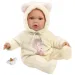 Llorens: Julia bambola in tutina con orecchie da orso e ciuccio 42 cm
