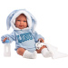 Llorens: Lino, bambola piangente da 45 cm in vestito con orecchie da coniglio