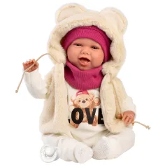 Llorens: Mimi, bambola piangente da 42 cm in set Love Bear con orsacchiotto immagine 1
