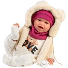 Llorens: Mimi, bambola piangente da 42 cm in set Love Bear con orsacchiotto immagine 2