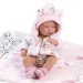 Llorens: Nica bambola neonata di 40 cm con fasciatoio rosa, ciuccio e 4 diversi vestiti