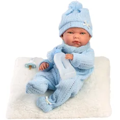 Llorens: Nico, bambino neonato da 40 cm con biberon e cuscino immagine 2