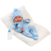Llorens: Nico, bambino neonato da 40 cm con biberon e cuscino
