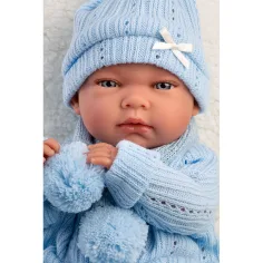 Llorens: Nico, bambino neonato da 40 cm con biberon e cuscino immagine 4