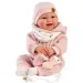 Llorens: Tala Sonrisas bambola neonato da 44 cm con suoni in tutina rosa