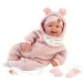 Llorens: Tala Sonrisas bambola neonato da 44 cm con suoni in tutina rosa