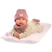 Llorens: Tina, bambola neonata da 44 cm con cuscino morbido