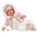 Llorens: Tina, neonato di 44 cm con gilet rosa con cappuccio