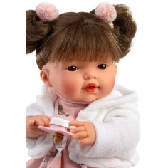 Llorens: Vera, bambola da 33 cm in vestito da coniglietta con ciuccio immagine 3