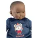 Llorens: Zareb bambola con pigiama di peluche con orsetti, ciuccio, 42 cm