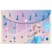 Luna: Cartella portadocumenti in plastica con bottoni di Frozen, formato A4