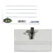 Luna: Distintivo in plastica con clip e targhetta nominativa 90x55mm