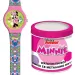Luna: Orologio analogico da polso con Minnie Mouse in scatola di metallo decorativa