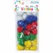 Luna: Pom-pom colorati da 15 mm per decorazioni creative, confezione da 60 pezzi