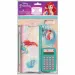 Luna: Principesse Disney - Set di cancelleria Ariel con calcolatrice, confezione da 6 pezzi