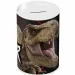 Luna: Salvadanaio cilindrico in metallo con dinosauri di Jurassic World 10x15cm