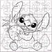 Luna: Stitch puzzle da 42 pezzi da colorare