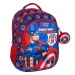 Luna: Zaino Must Team Capitan America arrotondato a 3 scomparti 32x18x43cm
