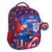 Luna: Zaino Must Team Capitan America arrotondato a 3 scomparti 32x18x43cm