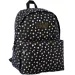 Luna: Zaino nero-oro con cuoricini, 1 scomparto, 32x17x42 cm