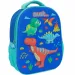 Luna: Zaino scolastico arrotondato a scomparto singolo con motivo di dinosauro 26x10x32cm