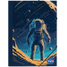 Luna: cartellina con elastico con astronauta della NASA 25x35 cm