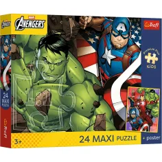 Marvel Vendicatori - La squadra, maxi puzzle da 24 pezzi - Trefl immagine 1