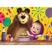 Masha e Orso 2 in 1 maxi puzzle da pavimento 4x48 pezzi e libro da colorare 35x25 cm - Lisciani
