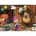 Masha e Orso 2 in 1 maxi puzzle da pavimento 4x48 pezzi e libro da colorare 35x25 cm - Lisciani