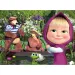 Masha e Orso 2 in 1 maxi puzzle da pavimento da 24 pezzi e libro da colorare 70x50cm - Lisciani