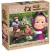 Masha e Orso al lago 2 in 1 puzzle maxi Eco da 24 pezzi e libro da colorare 70x50cm - Lisciani