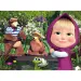 Masha e Orso al lago 2 in 1 puzzle maxi Eco da 24 pezzi e libro da colorare 70x50cm - Lisciani