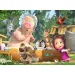 Masha e l’orso bagno puzzle maxi da pavimento 24 pezzi 70x50cm - Lisciani