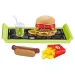 Menù gourmet da fast food con vassoio